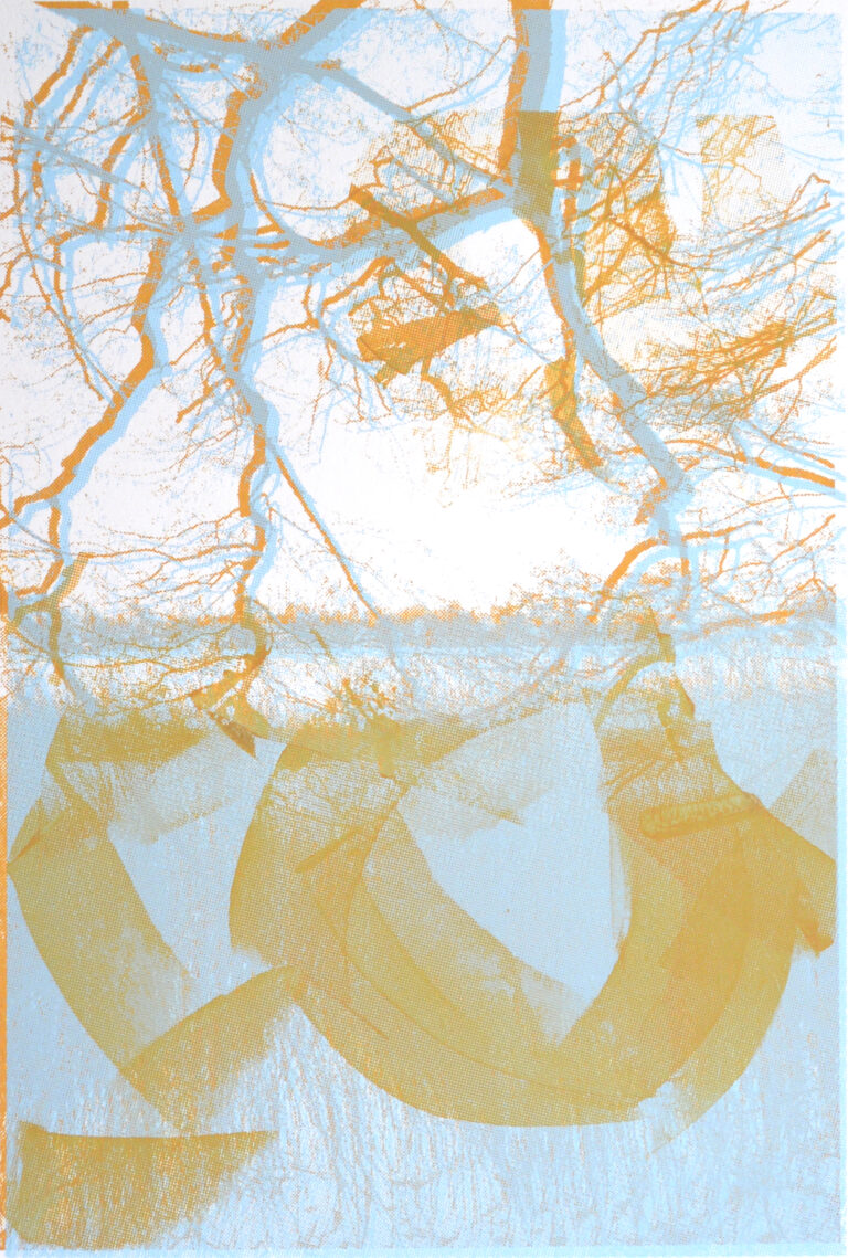 Gestern war Vollmond, Siebdruck 2023, 70x50cm